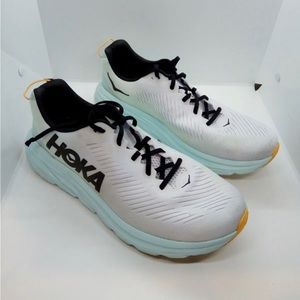 Hoka Mens Rincon 3 Size 11 White Green Running Shoes